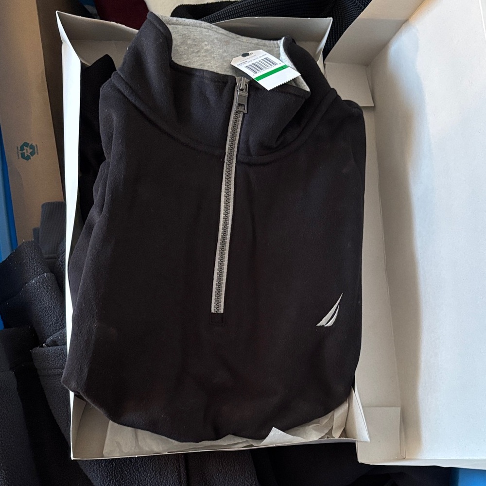 Nautica Men's Black Zip-Up Sweater